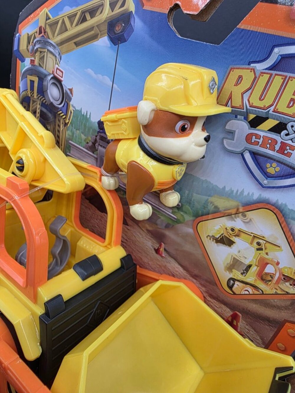 Rubble And Crew Paw Patrol Bulldozer Vehicle Yellow New Ages 3+ - Picture 9 of 9